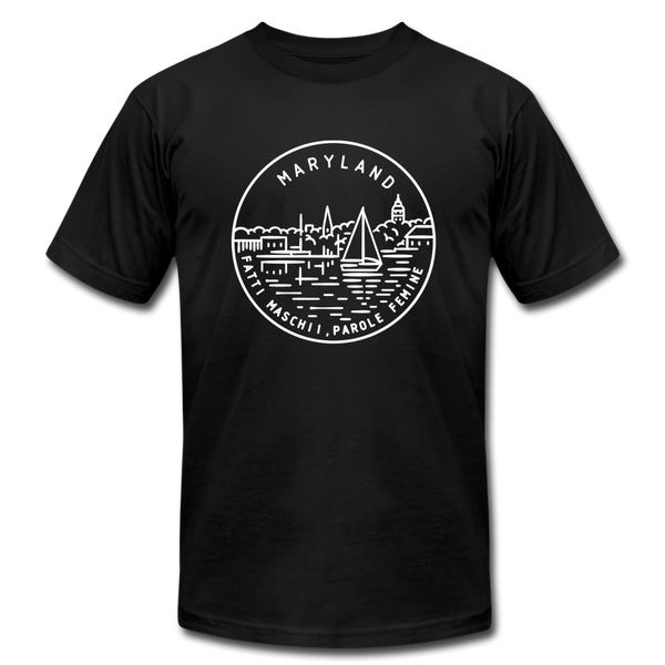 Maryland T-Shirt - State Design Unisex Maryland T Shirt - black