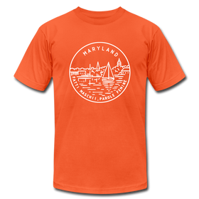 Maryland T-Shirt - State Design Unisex Maryland T Shirt - orange