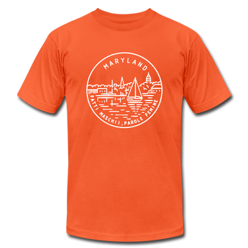 Maryland T-Shirt - State Design Unisex Maryland T Shirt - orange