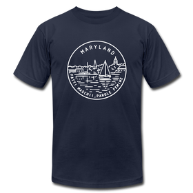 Maryland T-Shirt - State Design Unisex Maryland T Shirt - navy