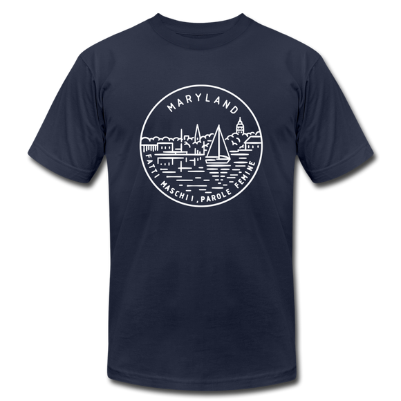 Maryland T-Shirt - State Design Unisex Maryland T Shirt - navy