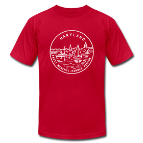 Maryland T-Shirt - State Design Unisex Maryland T Shirt - red