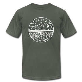 Idaho T-Shirt - State Design Unisex Idaho T Shirt - asphalt