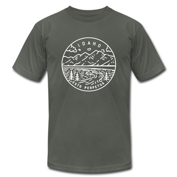 Idaho T-Shirt - State Design Unisex Idaho T Shirt - asphalt