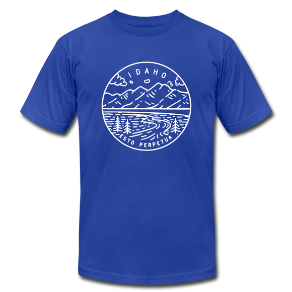 Idaho T-Shirt - State Design Unisex Idaho T Shirt - royal blue