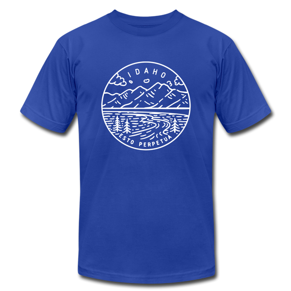 Idaho T-Shirt - State Design Unisex Idaho T Shirt - royal blue