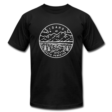 Idaho T-Shirt - State Design Unisex Idaho T Shirt - black