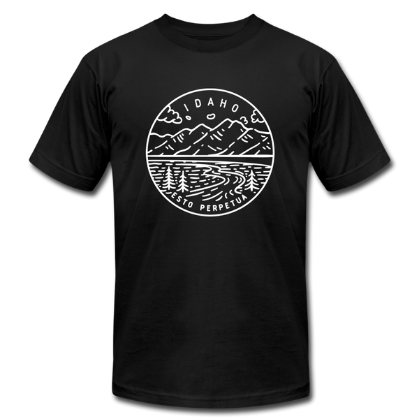 Idaho T-Shirt - State Design Unisex Idaho T Shirt - black