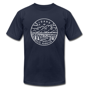 Idaho T-Shirt - State Design Unisex Idaho T Shirt - navy