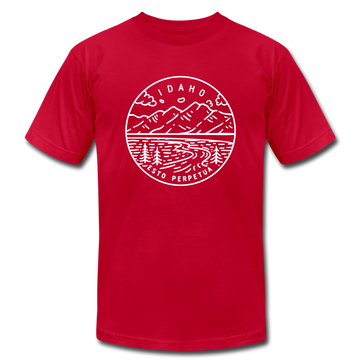 Idaho T-Shirt - State Design Unisex Idaho T Shirt - red