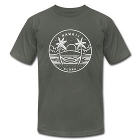 Hawaii T-Shirt - State Design Unisex Hawaii T Shirt - asphalt