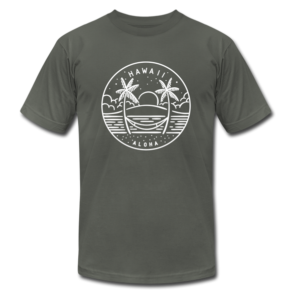Hawaii T-Shirt - State Design Unisex Hawaii T Shirt - asphalt