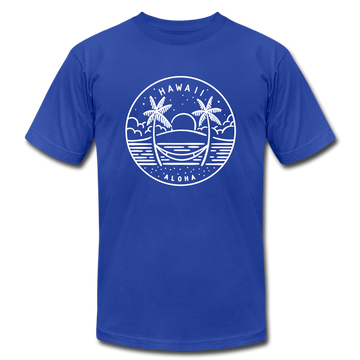 Hawaii T-Shirt - State Design Unisex Hawaii T Shirt - royal blue