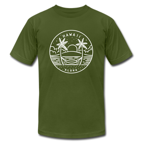Hawaii T-Shirt - State Design Unisex Hawaii T Shirt - olive