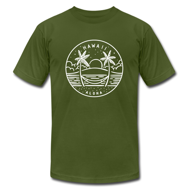 Hawaii T-Shirt - State Design Unisex Hawaii T Shirt - olive