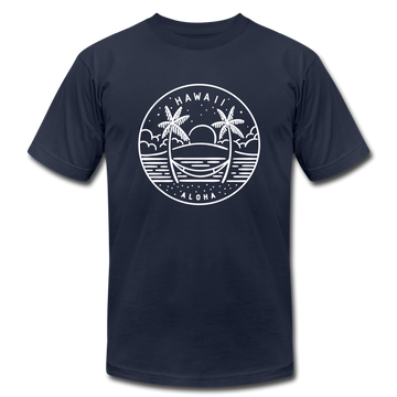Hawaii T-Shirt - State Design Unisex Hawaii T Shirt - navy