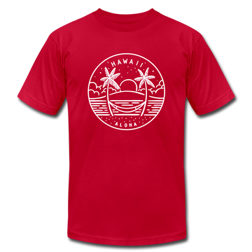 Hawaii T-Shirt - State Design Unisex Hawaii T Shirt - red