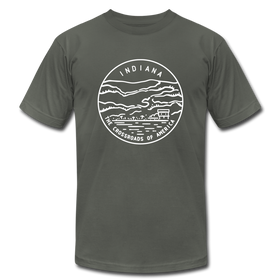 Indiana T-Shirt - State Design Unisex Indiana T Shirt - asphalt