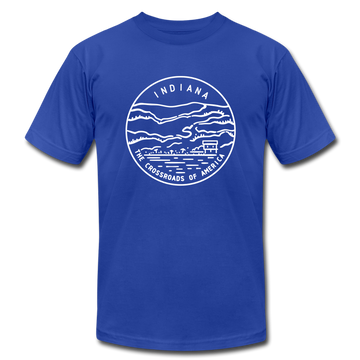 Indiana T-Shirt - State Design Unisex Indiana T Shirt - royal blue