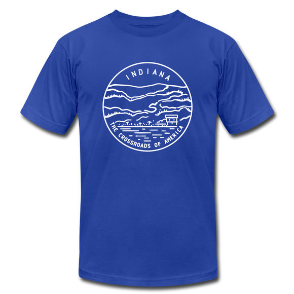 Indiana T-Shirt - State Design Unisex Indiana T Shirt - royal blue