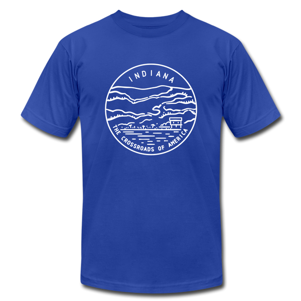 Indiana T-Shirt - State Design Unisex Indiana T Shirt - royal blue