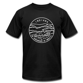 Indiana T-Shirt - State Design Unisex Indiana T Shirt - black