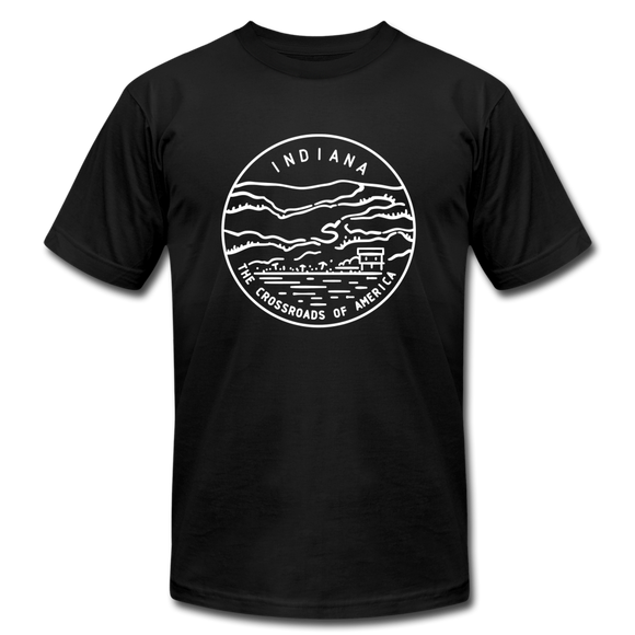 Indiana T-Shirt - State Design Unisex Indiana T Shirt - black