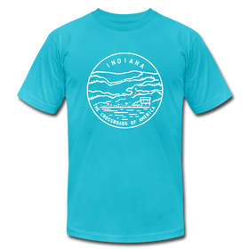 Indiana T-Shirt - State Design Unisex Indiana T Shirt - turquoise