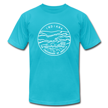Indiana T-Shirt - State Design Unisex Indiana T Shirt - turquoise