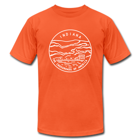 Indiana T-Shirt - State Design Unisex Indiana T Shirt - orange