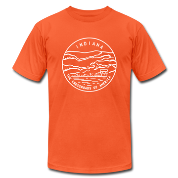 Indiana T-Shirt - State Design Unisex Indiana T Shirt - orange