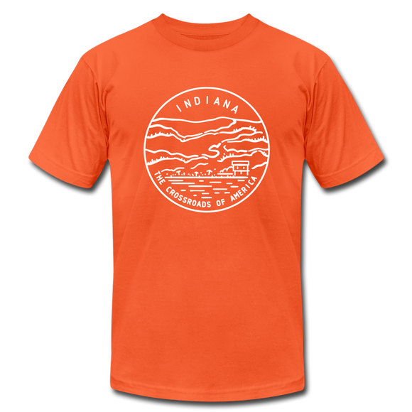 Indiana T-Shirt - State Design Unisex Indiana T Shirt - orange