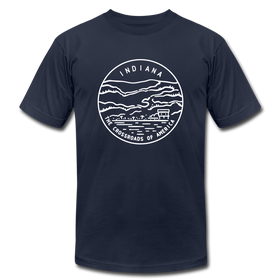 Indiana T-Shirt - State Design Unisex Indiana T Shirt - navy