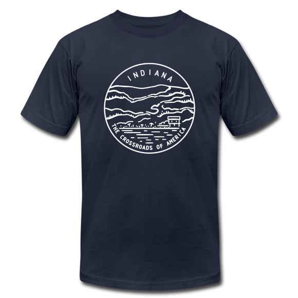 Indiana T-Shirt - State Design Unisex Indiana T Shirt - navy