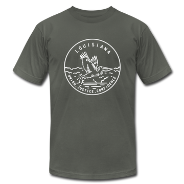 Louisiana T-Shirt - State Design Unisex Louisiana T Shirt - asphalt