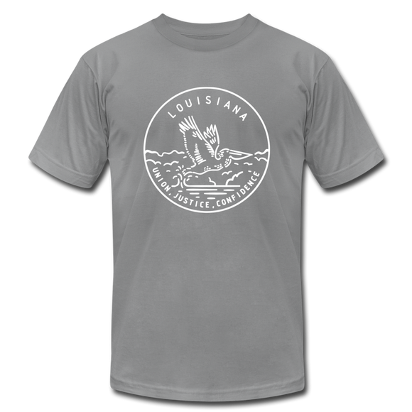 Louisiana T-Shirt - State Design Unisex Louisiana T Shirt - slate