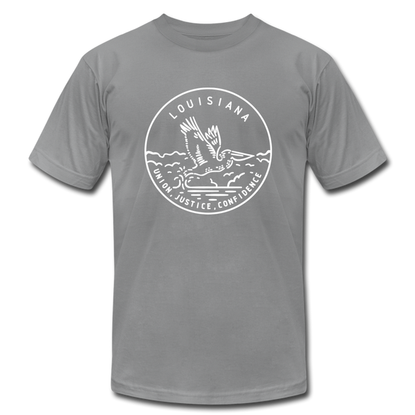 Louisiana T-Shirt - State Design Unisex Louisiana T Shirt - slate