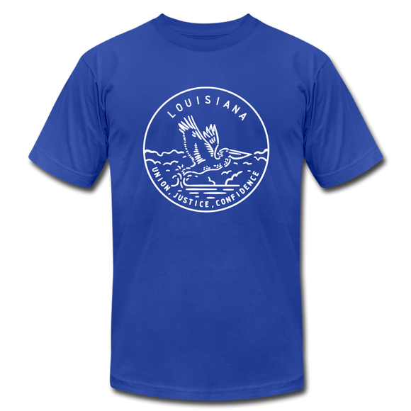 Louisiana T-Shirt - State Design Unisex Louisiana T Shirt - royal blue