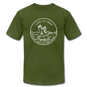 Louisiana T-Shirt - State Design Unisex Louisiana T Shirt - olive