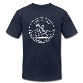 Louisiana T-Shirt - State Design Unisex Louisiana T Shirt - navy
