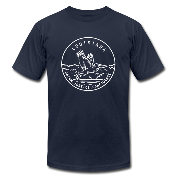 Louisiana T-Shirt - State Design Unisex Louisiana T Shirt - navy