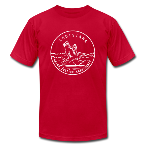 Louisiana T-Shirt - State Design Unisex Louisiana T Shirt - red