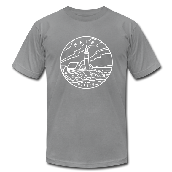 Maine T-Shirt - State Design Unisex Maine T Shirt - slate