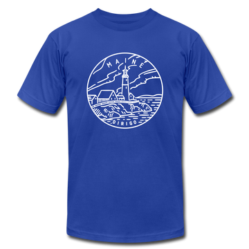 Maine T-Shirt - State Design Unisex Maine T Shirt - royal blue