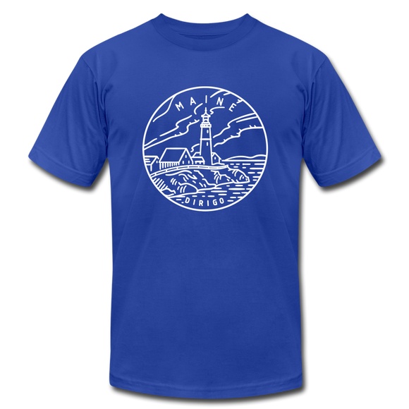 Maine T-Shirt - State Design Unisex Maine T Shirt - royal blue