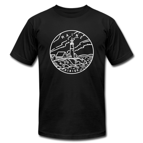 Maine T-Shirt - State Design Unisex Maine T Shirt - black