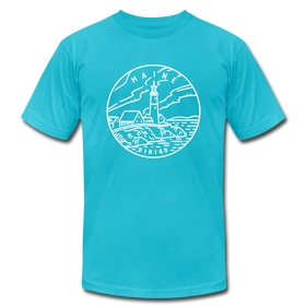 Maine T-Shirt - State Design Unisex Maine T Shirt - turquoise