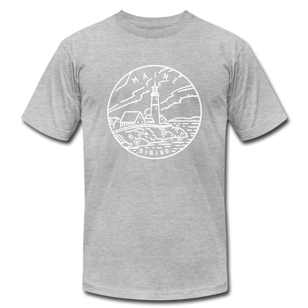 Maine T-Shirt - State Design Unisex Maine T Shirt - heather gray