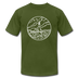 Maine T-Shirt - State Design Unisex Maine T Shirt - olive