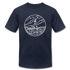Maine T-Shirt - State Design Unisex Maine T Shirt - navy